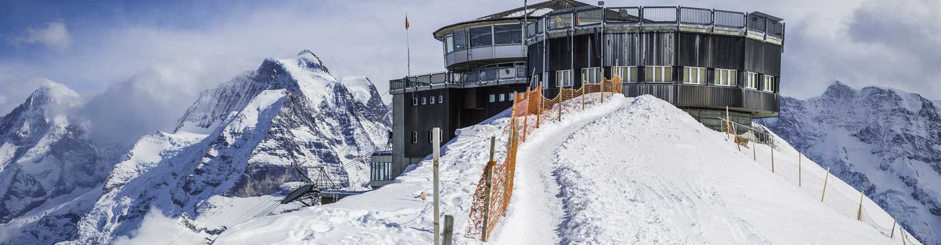 Cable car station in Switzerland